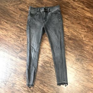 Express Mid Rise Grey Skinny Jeans